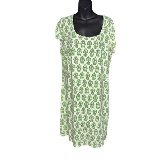 BEAUTIFUL J. McLaughlin Womens Dress Short Sleeve Pullover geometric printed Whi - Picture 1 of 10